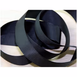 Prym 38mm Ribbed Polyester Tape Black - per metre