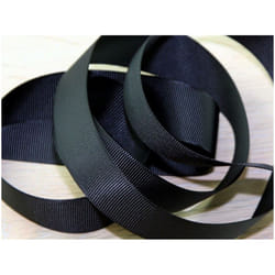 Prym 38mm Ribbed Polyester Tape Black - per metre