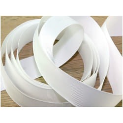 Prym 38mm Ribbed Polyester Tape White - per metre