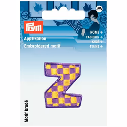 Prym Kids Letter Patch Motif Letter Z - Lilac & Multicoloured - each