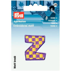Prym Kids Letter Patch Motif  Letter Z - Lilac & Multicoloured - each