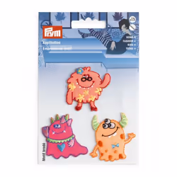 Prym Self Adhesive Patch Motif Monstors - per pack of 3