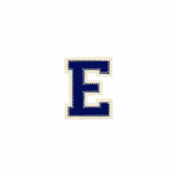Prym Patch Motif Alphabet Letter  Blue Letter E - each