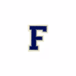 Prym Patch Motif Alphabet Letter Blue Letter F - each