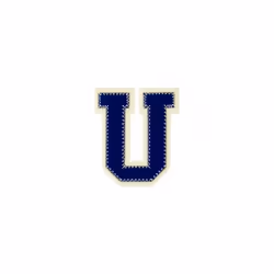 Prym Patch Motif Alphabet Letter  Blue Letter U - each