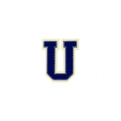 Prym Patch Motif Alphabet Letter  Blue Letter U - each