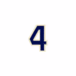 Prym Patch Motif Number  Blue Number 4 - each