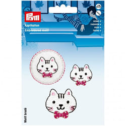 Prym Patch Motif Cats Faces - per pack of 3