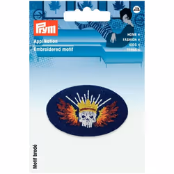 Prym Patch Motif Skull With Crown - each