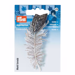 Prym Patch Motif Feather  Grey & Black - each
