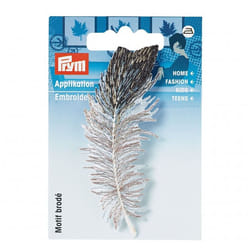 Prym Patch Motif Feather  Grey & Black - each