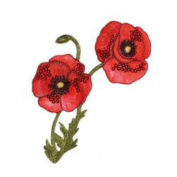 Prym Patch Motif Flower Tendril Poppies - each