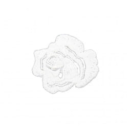 Prym Patch Motif Rose Flower  White - each