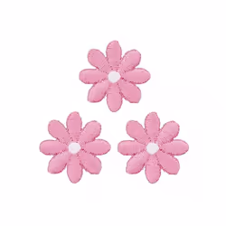 Prym Patch Motif Flowers Pink - per pack of 3