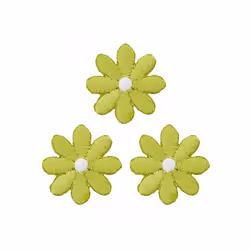 Prym Patch Motif Flowers Green - per pack of 3