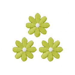 Prym Patch Motif Flowers  Green - per pack of 3