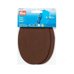Prym Faux Nappa Leather Elbow Patches  Dark Brown - per pack of 2