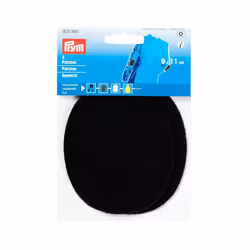 Prym Velour Leather Elbow Patches Black - per pack of 2