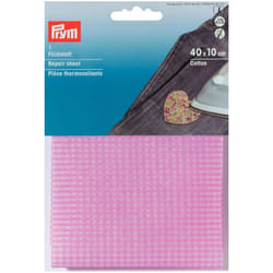 Prym Gingham Cotton Repair Sheet  Pale Pink/White - each