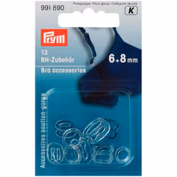 Prym Bra Strap Accessories Clear - per pack of 12