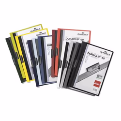 Durable DURACLIP 60, Multicolour, PVC, Steel, 60 sheets, A4