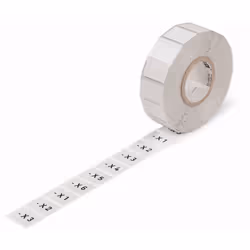 Wago 210-850, White, Rectangle, Black on silver, 26.5 x 18mm, 1000 pc(s), 1 sheets