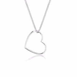 Elli by Julie & Grace 4050878260453, Matinee necklace, Cable link chain, Hearts & Love, Female, Silver