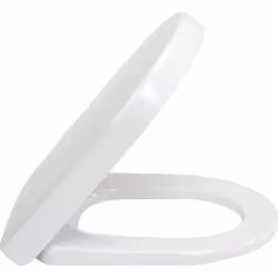 Villeroy & Boch 9M68S101, Elongated, Hard toilet seat, White, Stainless steel, Thermoset