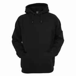Urban Classics Blank Hoody, Adult, Male, Hoodie, Black, V-neck, Long sleeve