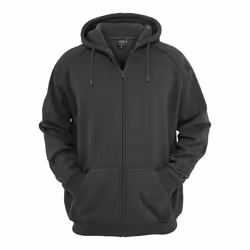 Urban Classics Zip Hoody, Adult, Male, Hoodie, Charcoal, Crew neck, Long sleeve
