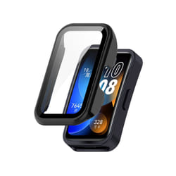 For Huawei Band 9 / 8 PC + Tempered Film Integrated Protective Watch Case(Black)