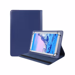 For 10 inch Tablet 360 Degree Rotation Litchi Texture Flip Leather Tablet Case(Blue)