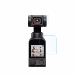 PULUZ 9H 2.5D HD Tempered Glass Lens Protector + Screen Film for DJI OSMO Pocket 2