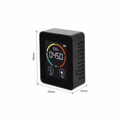 XY-T01 Temperature Humidity Display CO2 Meter Carbon Dioxide Air Quality Detector(Semiconductor Black)