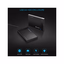 UGREEN US221 HDD Enclosure 2.5 inch SATA to USB 3.0 SSD Adapter Hard Disk Drive Box External HDD Case, Support UASP Protocol