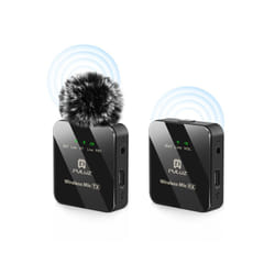PULUZ 1 TX + 1 RX Wireless Lavalier Microphone (Black)