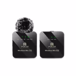 PULUZ 1 TX + 1 RX Wireless Lavalier Microphone (Black)