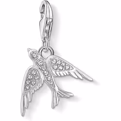 THOMAS SABO Sterling Silver Cubic Zirconia Bird Charm