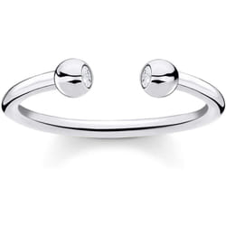 Thomas Sabo Women Ring dots Stones Silver 925 Sterling Silver TR2319-051-14
