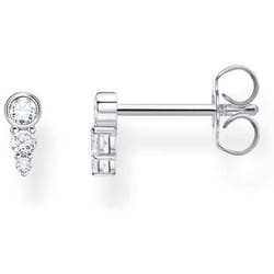 Thomas Sabo Women's Single Stud Earrings White Stones Silver 925 Sterling Silver