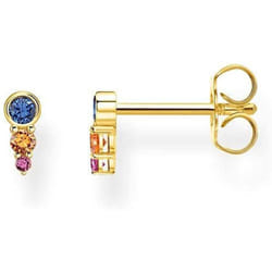Thomas Sabo Ladies Single Stud Earrings Coloured Stones 925 Sterling Silver