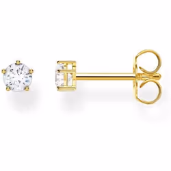 Thomas Sabo Ladies Single White Stone 925 Sterling Silver Stud Earrings