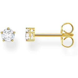 Thomas Sabo Ladies Single White Stone 925 Sterling Silver Stud Earrings