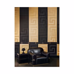 Versace Black Greek Key Wallpaper 10m x 70cm 93523-4
