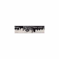 A.S. CrÃ©ation Border Only Borders New York City 5.00 m x 13 cm Grey Metallic Black Made in Germany 935671 93567-1