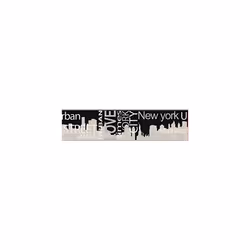 A.S. CrÃ©ation Border Only Borders New York City 5.00 m x 13 cm Grey Metallic Black Made in Germany 935671 93567-1