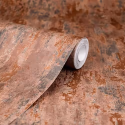 Havana Copper Distressed Industrial Metallic Wallpaper Paste Wall from Y�L