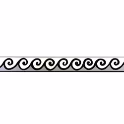 AS Creation Glitter Swirl Wallpaper Border Black Grey White Textured Modern