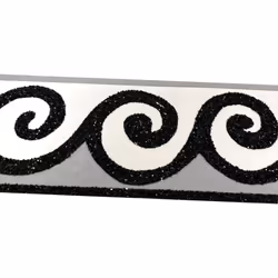 AS Creation Glitter Swirl Wallpaper Border Black Grey White Textured Modern