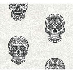AS Creation Gothic Skull Wallpaper 35817-1 White Black